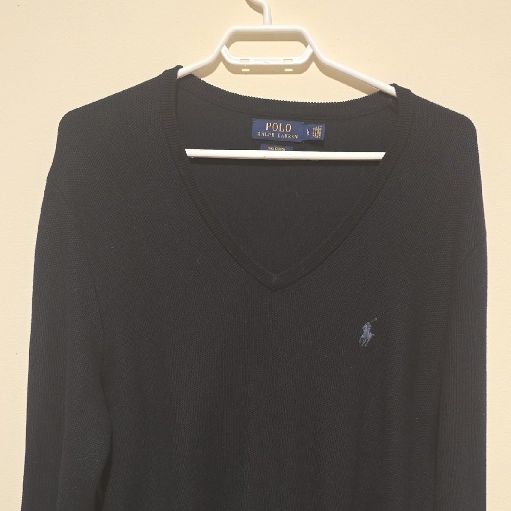 Ralph Lauren Black V-Neck Sweater
